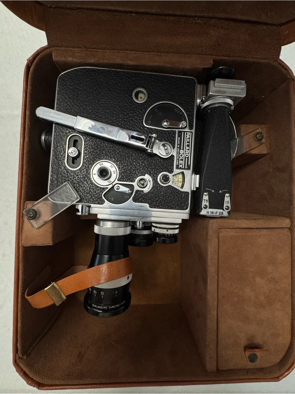 Paillard Bolex H16-F25 Movie Camera, Functioning Motor, With Case, Octameter